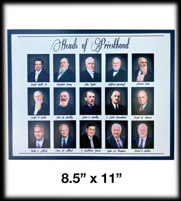 Heads of Priesthood Photo-quality print: 8x10 Landscape