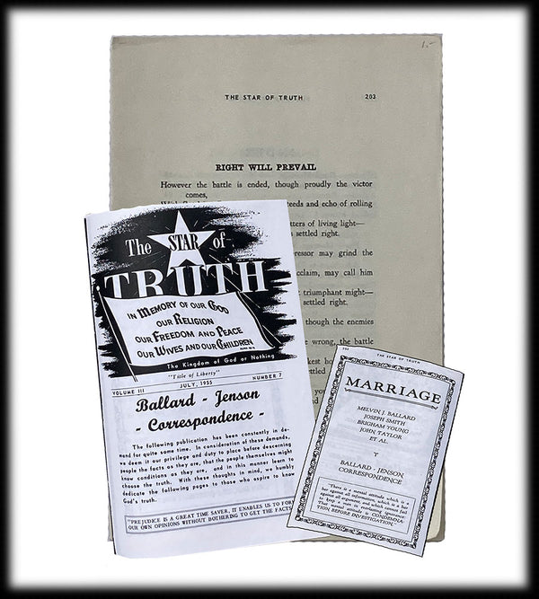 Marriage, Ballard-Jenson Correspondence (single pamphlet—unbound)